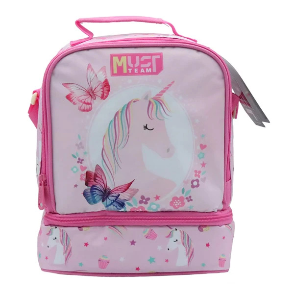 MUST TEAM INSULATED LUNCH BAG 22X16X28 cm PINK UNICORN