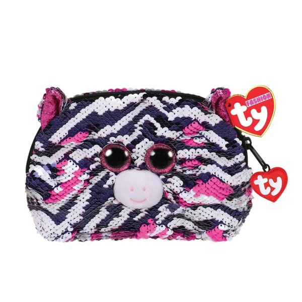 TY BEANIE BOOS SEQUIN PLUSH ACCESSORIES BAG ZEBRA ZOEY