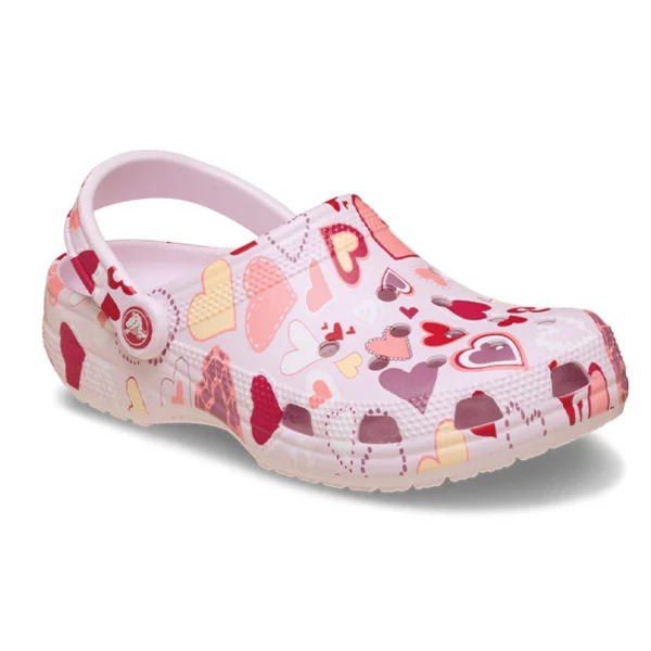 CROCS CLASSIC CLOG KIDS PINK MILK HEARTS