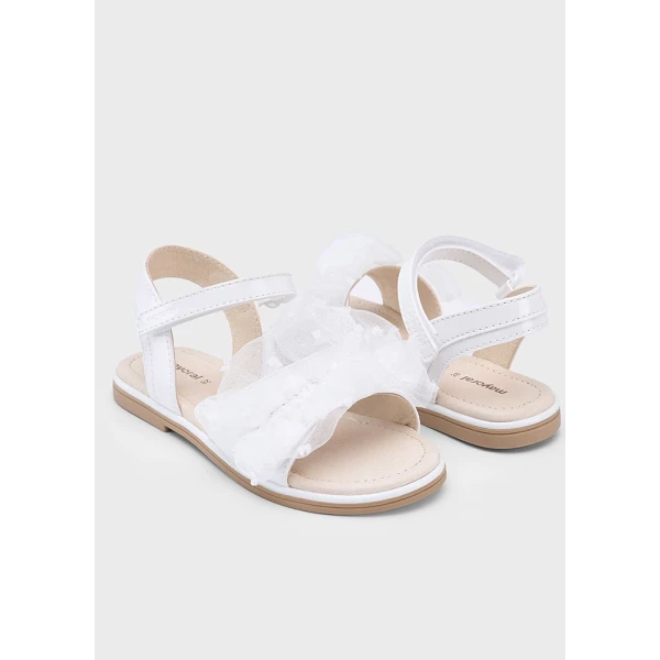 MAYORAL SANDALS PATENT LEATHER WHITE 