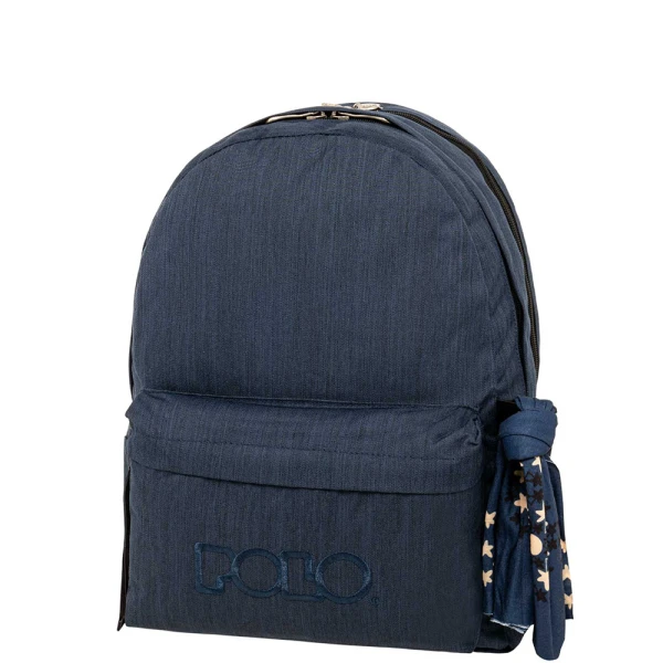 POLO BACKPACK ORIGINAL DOUBLE SCARF WITH SCARF 2025 - DARK BLUE