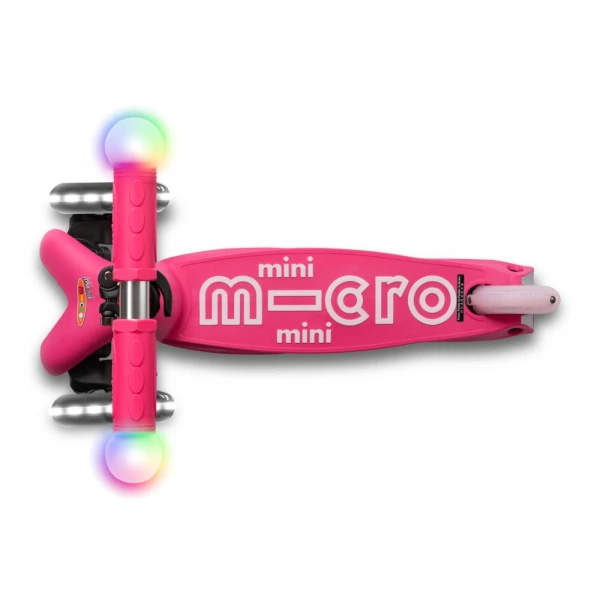 MICRO 3ΤΡΟΧΟ ΠΑΤΙΝΙ MINI MICRO DELUXE MAGIC LED ΡΟΖ