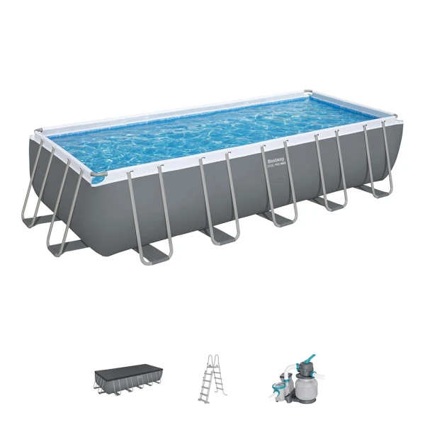 BESTWAY RACTANGULAR POOL STEEL PRO MAX 640X274X132 cm