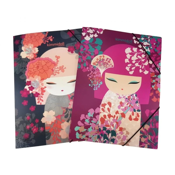 KIMMIDOLL FOLDER WITH ELASTIC CLOSURE - 2 DESIGNS