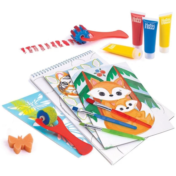 HAPPIHOBBI JUNIOR PAINTING WORKSHOP FOR 4+ YEARS - 2 DESIGNS