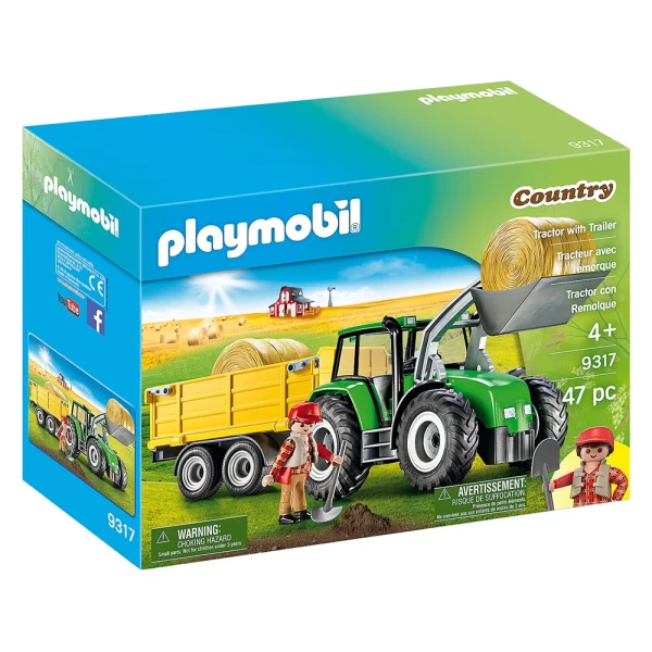 PLAYMOBIL COUNTRY TRACTOR WITH TRAILER