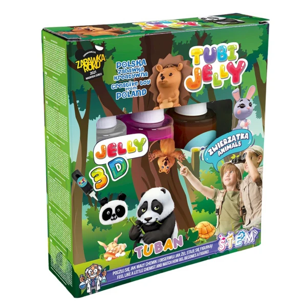 TUBAN SET TUBI JELLY ANIMALS TO CREATE 3D GEL FIGURES