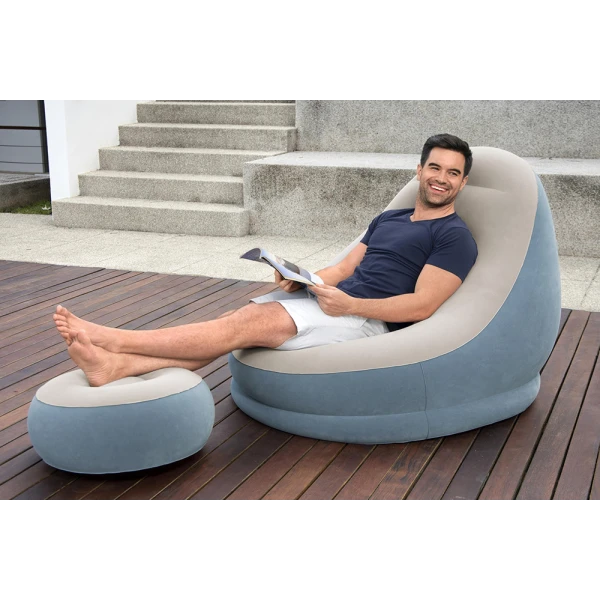 BESTWAY INFLATABLE 121X100X86 cm COMFORT CRUISER LOUNGE LIGHT BLUE