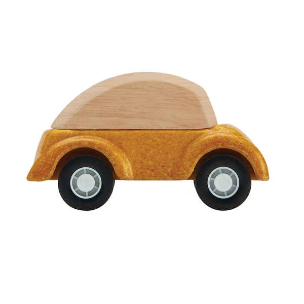 PLAN TOYS ΞΥΛΙΝΟ ΑΥΤΟΚΙΝΗΤΑΚΙ ΚΙΤΡΙΝΟ