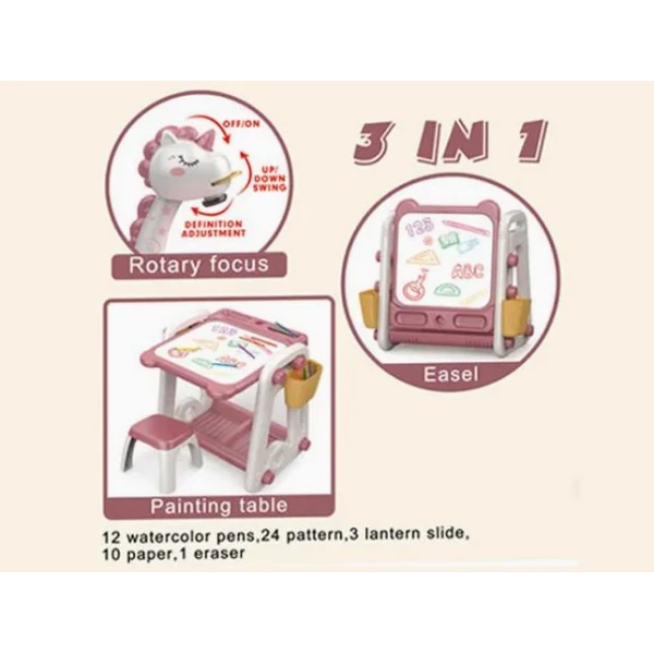 DESK-EASEL-PROJECTOR 3 IN 1 PINK