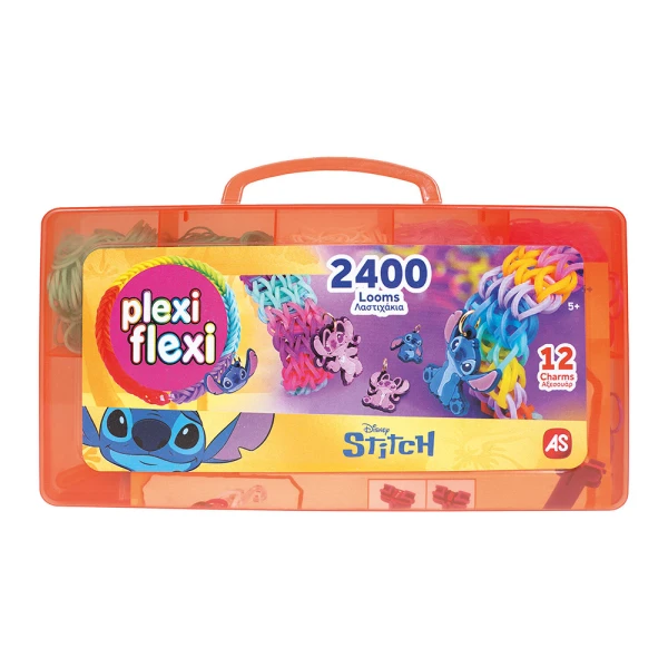 PLEXI-FLEXI STITCH CASE WITH 2400 LOOMS & 12 CHARMS - 2 COLOURS