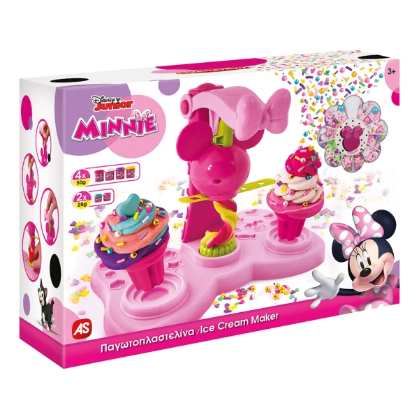 AS DOUGH ICE CREAM MAKER WITH 4 DOUGH POTS - 3D CUPS 280g AND SPRINKLERS FOR AGES 3+