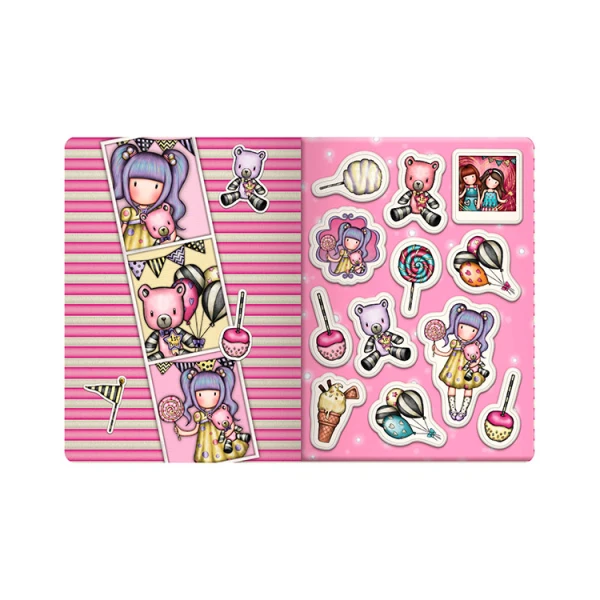 GORJUSS SANTORO MINI NOTEBOOK WITH STICKERS FAIRGROUND FIRST PRIZE