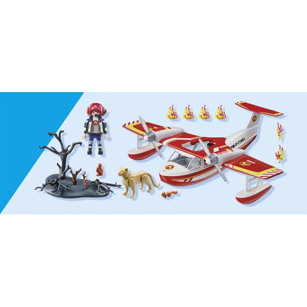PLAYMOBIL CITY ACTION FIREFIGHTING SEA PLANE WITH EXTINGUISHING FUNCTION