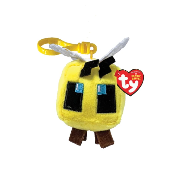 TY BEANIE BABIES PLUSH CLIP MINECRAFT BEE 8.5 cm