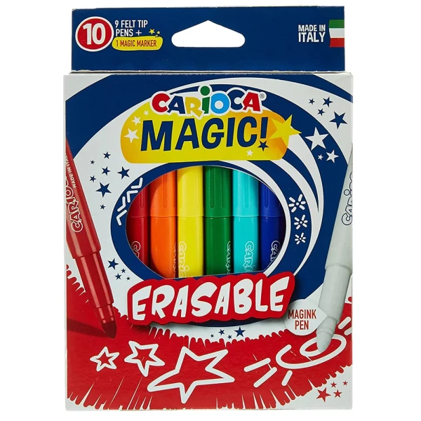 CARIOCA MAGIC MARKERS ERASABLE 9+1 COLOURS