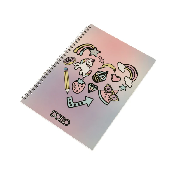 POLO 2026 SPIRAL NOTEBOOK DESIGN A4 2 SUBJECTS UNICORN