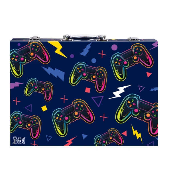 HAPPIHOBBI ART CASE DELUXE VIDEO GAMES WITH 100 ACCESSORIES FOR AGES 3+ 