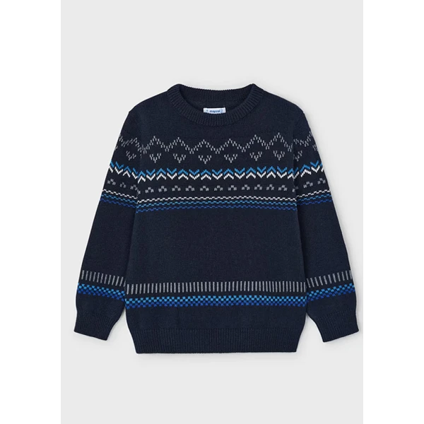 MAYORAL JERSEY JACQUARD DESIGNS BLACK-BLUE