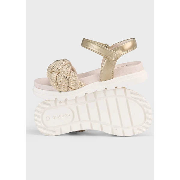 MAYORAL SANDALS BRAID SHINES GOLD  