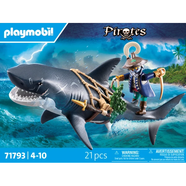PLAYMOBIL PIRATES GIANT SHARK WITH PIRATE