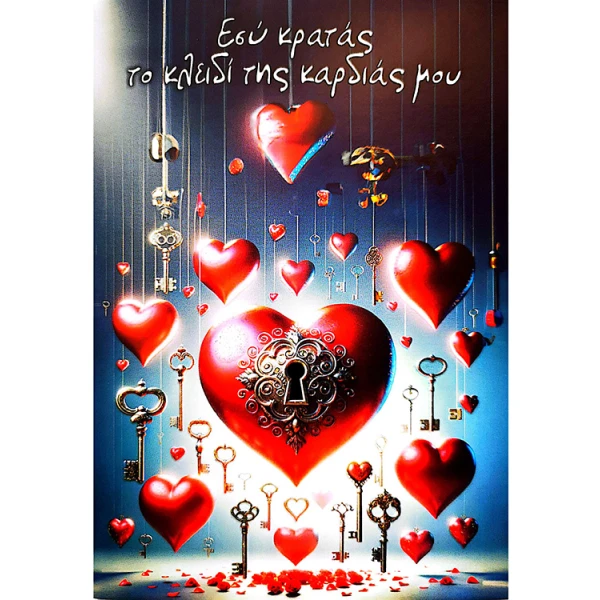 GREETING CARD LOVE/VALENTINE MY LOVE - 6 DESIGNS
