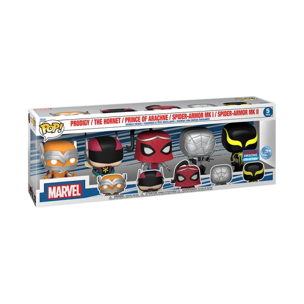 FUNKO POP! 5 PACK MARVEL SPIDERMAN VINYL FIGURES PRODIGY