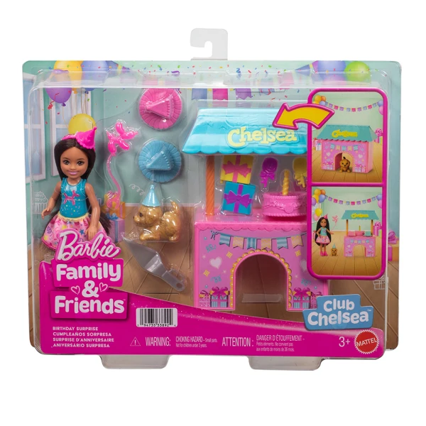 BARBIE FAMILY & FRIENDS CHELSEA BIRTHDAY PARTY SET