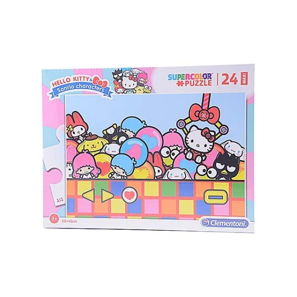 CLEMENTONI ΠΑΙΔΙΚΟ ΠΑΖΛ MAXI SUPER COLOR HELLO KITTY 24 ΤΜΧ