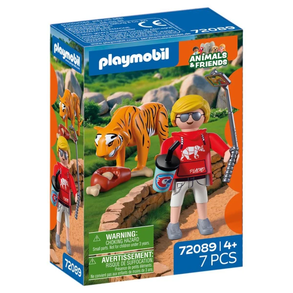 PLAYMOBIL ANIMALS & FRIENDS ΤΙΓΡΗΣ ΚΑΙ ΕΠΙΣΚΕΠΤΗΣ ΠΑΡΚΟΥ
