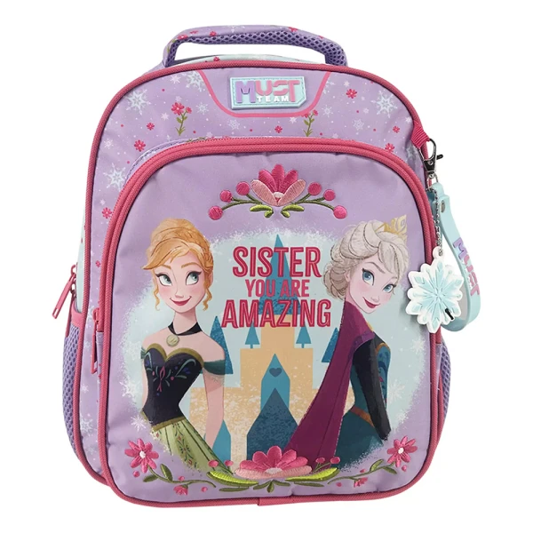 MUST TEAM PRESCHOOL BACKPACK 27X10X31 cm WITH 2 COMPARTMENTS FROZEN SISTER YOU ARE AMAZING
