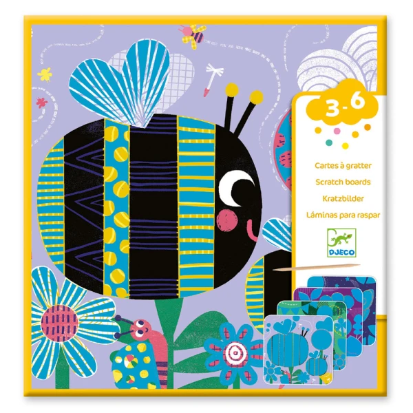DJECO DISCOVER BY SCRATCHING THE PICTURE INSECTS
