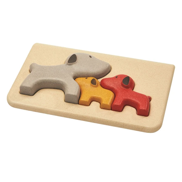 PLAN TOYS WOODEN PUZZLE WITH DOG