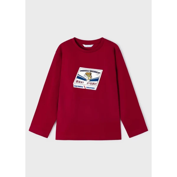 MAYORAL BLOUSE LONG SLEEVES PIZZA RED