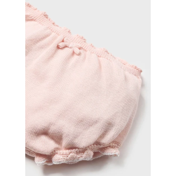 MAYORAL SET SHORT PANTS KNITTED PINK