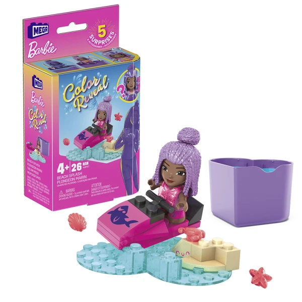 MEGA BARBIE COLOR REVEAL FIGURE WITH ACCESSORIES 26 pcs - BEACH SPLASH