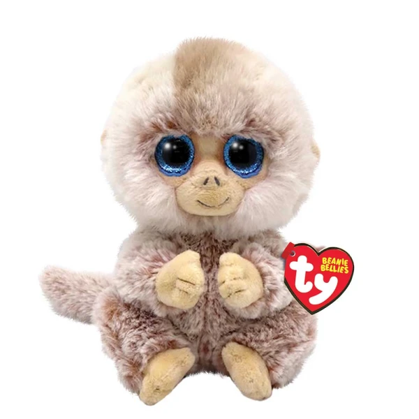 TY BEANIE BELLIES PLUSH MONKEY BROWN 15 CM