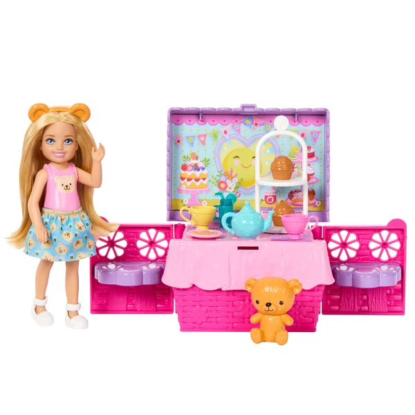 BARBIE FAMILY & FRIENDS CHELSEA ΣΕΤ ΠΑΡΤΥ ΜΕ ΤΣΑΙ