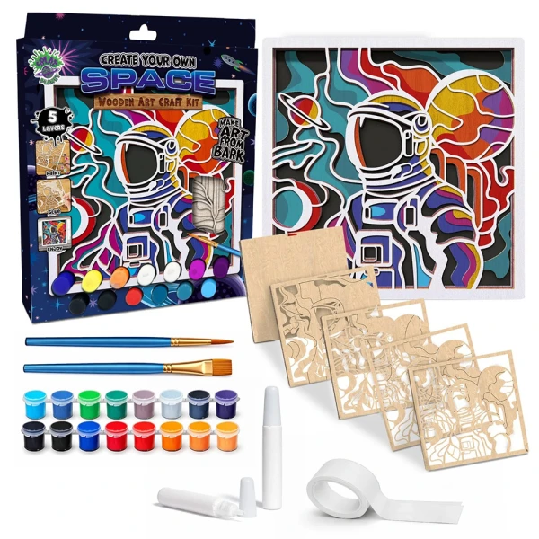 SPLAT PLANET WOODEN 3D PAINT KIT SPACE