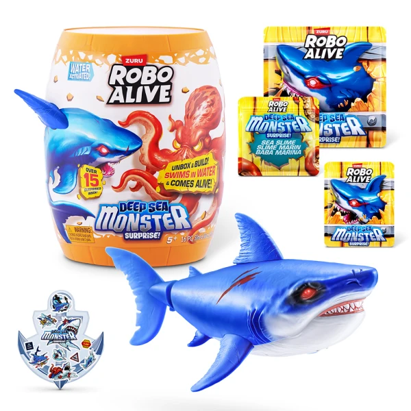 ZURU ROBO ALIVE BARREL DEEP SEA MONSTER SHARK