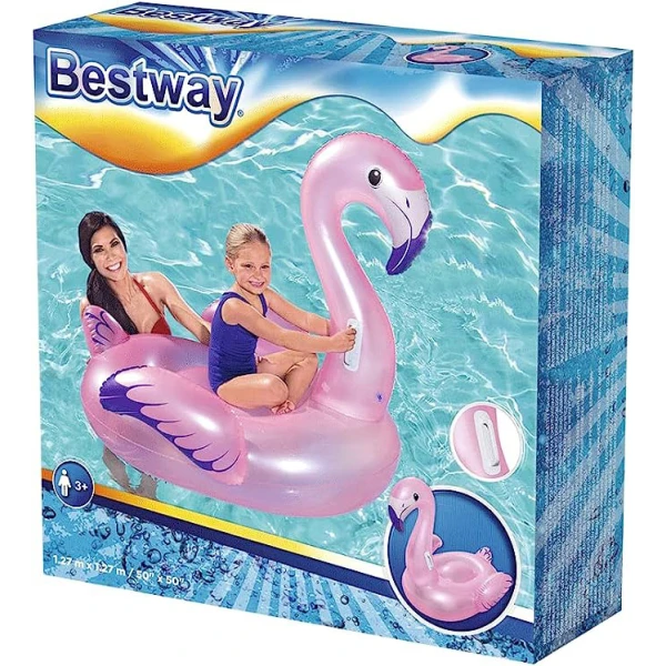 BESTWAY INFLATABLE RIDE-ON 127X127 cm FLAMINGO