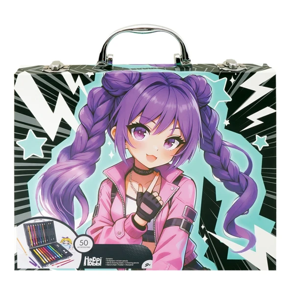 HAPPIHOBBI ART CASE DELUXE 50 ACCESSORIES MANGA FOR 9+ AGES