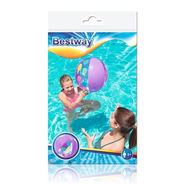 BESTWAY INFLATABLE BEACH BALL 51 cm PURPLE