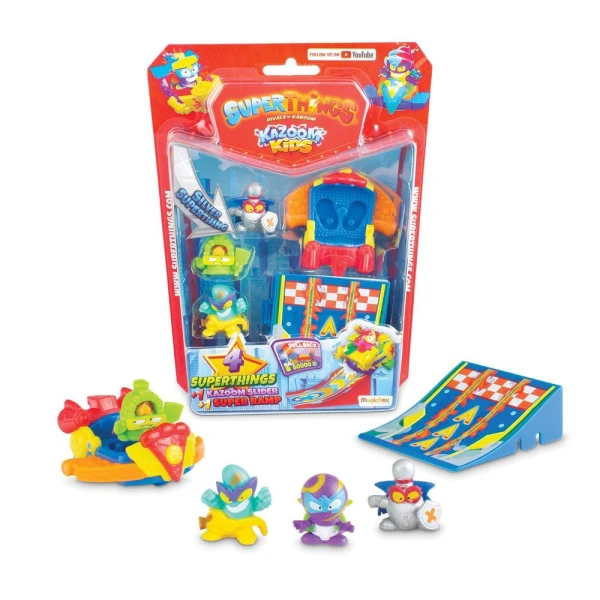 SUPERTHINGS ΜΙΚΡΟΠΛΑΣΜΑΤΑ KAZOOM KIDS BLISTER 4 ΦΙΓΟΥΡΕΣ ΜΕ ΑΞΕΣΟΥΑΡ ΓΙΑ 3+ ΧΡΟΝΩΝ
