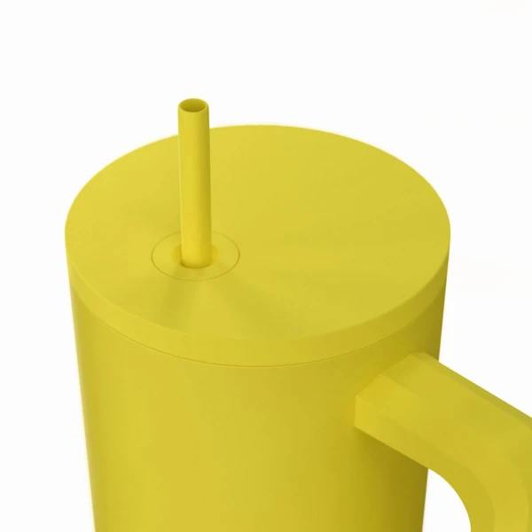 ESTIA HOME ART THERMAL BOTTLE STRAW TUMBLER XL 900ml - SUNBEAM