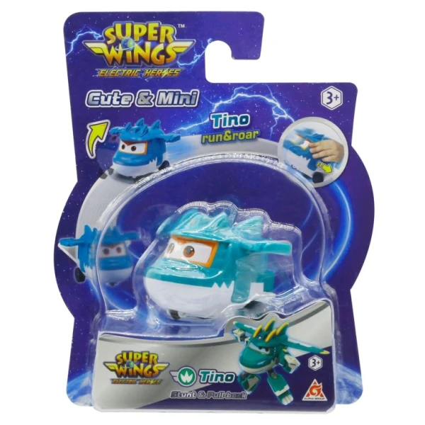 SUPER WINGS ELECTRIC HEROES STUNT & PULL BACK TINO