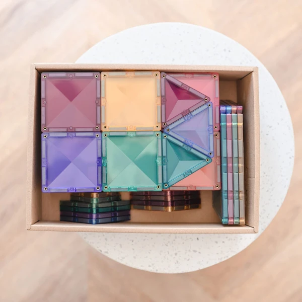 CONNETIX MAGNETIC TILES PASTEL STARTER PACK 64 pcs