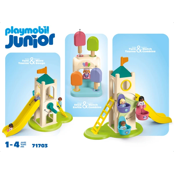 PLAYMOBIL JUNIOR ADVENTURE TOWER WITH ICE CREAM BOOTH