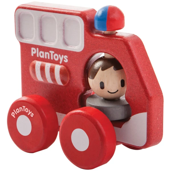PLAN TOYS ΞΥΛΙΝΟ ΠΑΙΧΝΙΔΙ ΠΥΡΟΣΒΕΣΤΙΚΟ ΟΧΗΜΑ