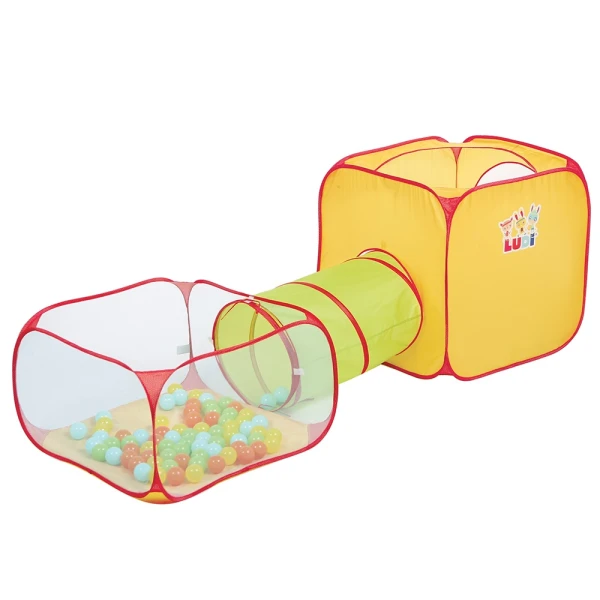 LUDI KIDS POP UP TENT CUBE WITH TUNNEL